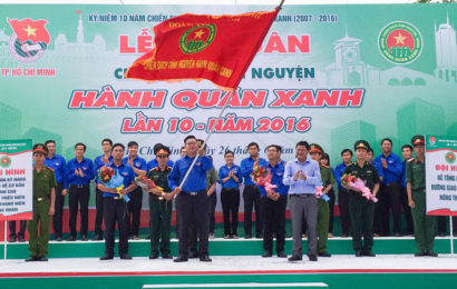 Tuổi trẻ Nhà trường tham gia chiến dịch hành quân xanh năm 2016