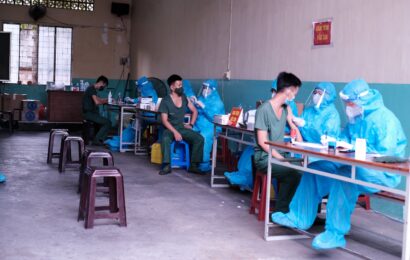 Trường SQKTQS triển khai tiêm vaccine COVID-19 (mũi 1) cho tất cả Học viên, Hạ sĩ quan chiến sĩ trong toàn Trường